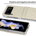 thumbnail image 2 of ELEHOLD for Samsung Galaxy Z Flip 4 Case, Luxury Soft PU Leather Credit Card Holder Hinge Protection Women Girls Shockproof Protective Case with Strap,White, 2 of 5
