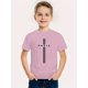 thumbnail image 1 of Camiseta de algodón para niño con letras de París - Cuello redondo informal, elasticidad media, top de verano para jóvenes, camiseta para diario | Camiseta infantil moderna | Ajuste cómodo, 1 of 6