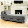 thumbnail image 4 of Jaxx 19436903 Avida Daybed Fold Out Queen Size Premium Boucle Sleek & Modern Lounge Sleeper for Relaxing & Overnight Guests - Dark Grey, 4 of 5