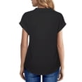 thumbnail image 5 of UVN Blouses for Women Summer Short Sleeve Work Shirts Dressy Casual V Neck Print Tops, 5 of 9