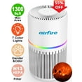 thumbnail image 1 of AIRFIRE Air Purifiers for Home up to 1300sq.ft, HEPA Air Purifiers for Bedroom, Pollen, Wildfire/Smoke, Pet Dander&Odor, AP206, White, 1 of 10