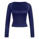 thumbnail image 4 of Camiseta sexy de cuello cuadrado y manga larga - Abrigo de otoño para chicas guapas, tejido suave y elástico, diseño a juego, adecuado para ocasiones informales, 4 of 5