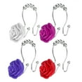 thumbnail image 6 of Rose Shower Curtain Hooks Stainless Steel Shower Curtain Rings Resin Rose Flower Design Decorative Shower Hook for Bathroom Home Decor, 12 Pcs/Set, 6 of 6