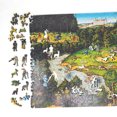 thumbnail image 4 of Wooden Jigsaw Puzzles for Adults - Uniquely Shaped Pieces - made in the USA by FoxSmartBox - 485 Pieces - Hunting near Hartenfels Castle, 4 of 6
