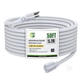 thumbnail image 1 of Cable de extensión para exteriores EP 15,2 m 12/3 SJTW 15A 125V blanco, 1 of 7