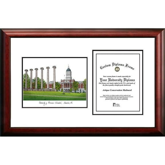 Campus Images MO999V-8511 8.5 x 11 in. University of Missouri Scholar Diploma Frame - Satin Mahogany