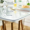 thumbnail image 6 of Table Cover PVC Transparent Table Cloth Heat-resistant Washable Desk Protector Mat, 40x60cm, 6 of 10