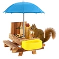 thumbnail image 1 of Comedero de madera para ardillas MIXXIDEA con cuenco de agua, color azul, 1 of 7