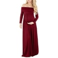 thumbnail image 6 of Adeawade Winter Dresses For Women 2025 Maternity Feeding Dress Off Shoulder Supplier Maternity Dress Mesh Long Sleeves Trailing Photoshoot Dress Trend Maternity Clothes Red Xl, 6 of 6