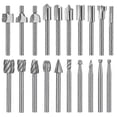 thumbnail image 1 of Juego de 20 brocas de grabado de carburo HSS para fresadora, vástago de 1/8 de pulgada (3 mm), para herramientas rotativas., 1 of 5