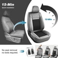 thumbnail image 4 of DIKSOAKR Car Seat Covers Full Set for Honda CR-V 2007-2025 2026 Front and Back Seats Breathable Cooling Leather Seat Cover Car Seat Protector Grey,Full Set(2 Row 5 Seats), 4 of 10