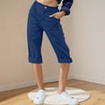 thumbnail image 2 of Mlzmgr Shorts Women Knee Length Elastic Waist Slim Fitted Straight Leg Shorts Daily Wear Going out Casual Shorts, 2 of 4
