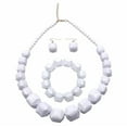 thumbnail image 2 of Daolelai White Beaded Acrylic Necklace Set, 2 of 8