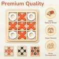 thumbnail image 2 of Libima 12 Pcs Wooden Tic Tac Toe Game Mini Family Board Games Classical Puzzle XO Chess Tabletop Educational Gifts Strategy Board Toys(Classic Color), 2 of 10