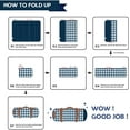 thumbnail image 7 of PortableAnd Picnic Blankets, 3 Layer Soft Fleece Blanket for Beach,Camping on Grass, Waterproof, Sandproof, Best Gift for Couple & Families, Black and Gray Checkered Black & Gray Checkered, 7 of 7