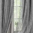 thumbnail image 5 of Bazaahm Grey Blackout Curtains & Elegant Rose Floral Lace Sheer Curtains for Bedroom Farmhouse Double Layer Grommet Drapes, 52"W x 84"L x 4, 5 of 6