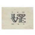 thumbnail image 1 of Love Cutting Board, Grunge Looking Vintage Letters Heart and Arrows Boho Tribal Hipster Design, Decorative Tempered Glass Cutting and Serving Board, Large Size, Beige Grey Orange, by Ambesonne, 1 of 1