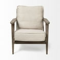 thumbnail image 3 of Mercana Olympus VI Beige Fabric Wrapped Wooden Frame Accent Chair, 3 of 9