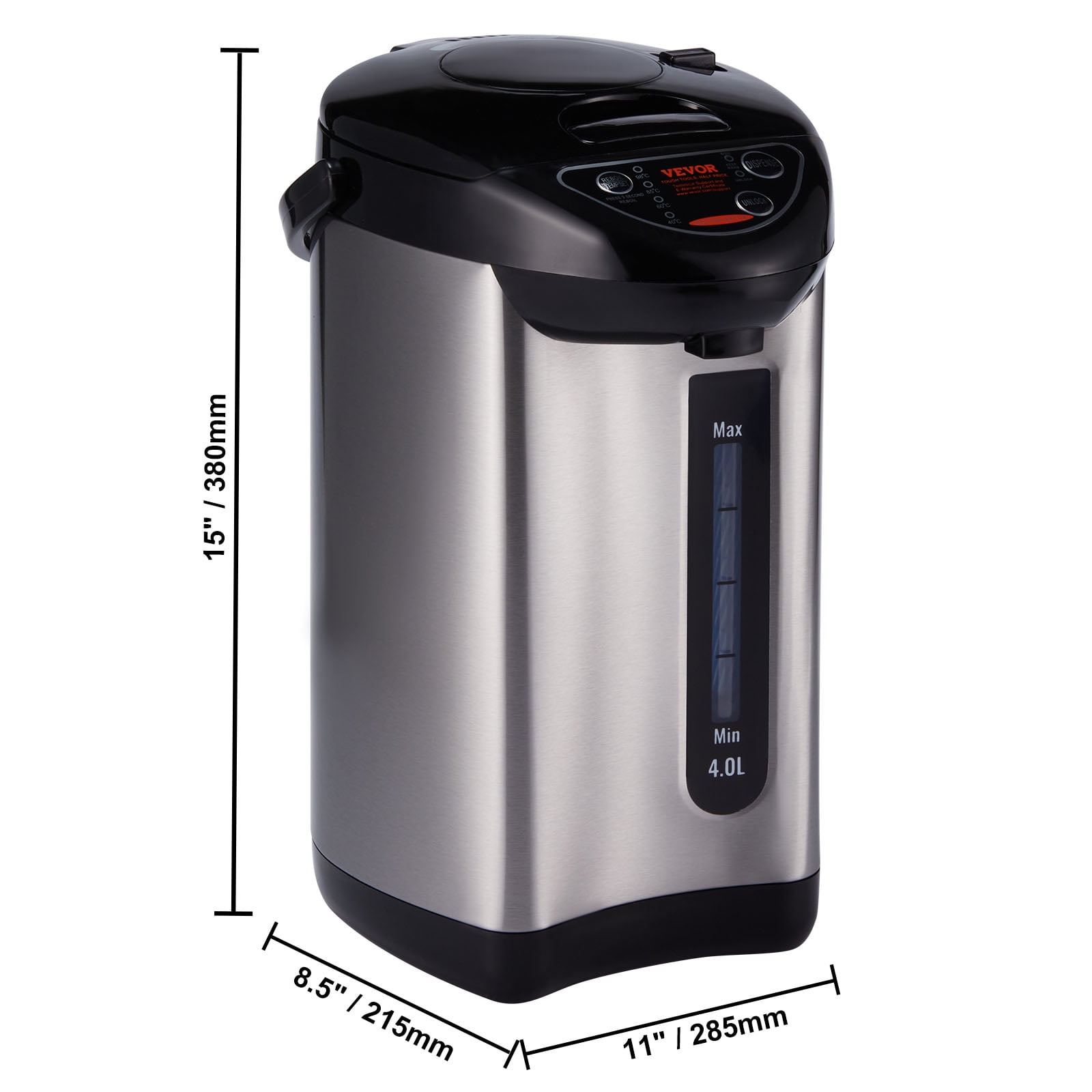 VEVOR Hot Water Dispenser, Adjustable 4 Temperatures Water Boiler and Warmer, 304 Stainless Steel Countertop Water Heater, 3-Way Dispense for Tea, Coffee and Baby Formula, 4L/135 oz