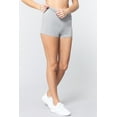 thumbnail image 4 of Simply Fashion Active Foldover Banded Wait Basic Yoga Short Pants, L.GREY-SMALL, 4 of 5