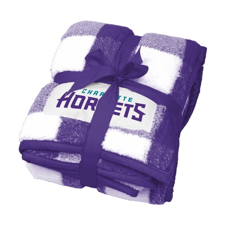 Charlotte Hornets 50 x 60 Buffalo Check Frost Fleece Blanket