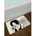thumbnail image 2 of African Bath Mat, American Jazz Music Girl Performing in front of New York Manhattan Illustration, Non-Slip Plush Mat Bathroom Kitchen Laundry Room Decor, 29.5 X 17.5 Inches, Black Grey, Ambesonne, 2 of 2