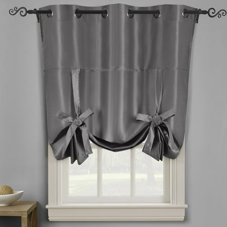 Soho Triple-Pass Thermal Insulated Blackout Curtain Top Grommet - Tie Up Shade for Small Window ( 42