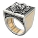 thumbnail image 3 of Anillos de Combinación para Hombre, Vintage, Joyería de , Anillos Vikingos Punk, s Dorado + Plata, 3 of 6