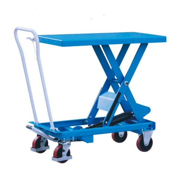 Heavy Duty Mobile Hydraulic Scissor Lift Table Carts Dolly with Foot