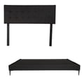 thumbnail image 1 of Box Base Cama Slim King Size+Cabecera Bilbao Negro, 1 of 8