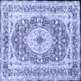 thumbnail image 1 of Ahgly Company Indoor Square Medallion Blue Traditional Area Rugs, 8' Square, 1 of 4