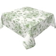 thumbnail image 1 of Spring Sage Green Floral Tablecloth Square 60 x 60 Inch Chioniserie Flowers Table Cloth Polyester Fabric Vintage Farmhouse Table Cover for Kitchen Party Dining Picnic Outdoor Decor, 1 of 6