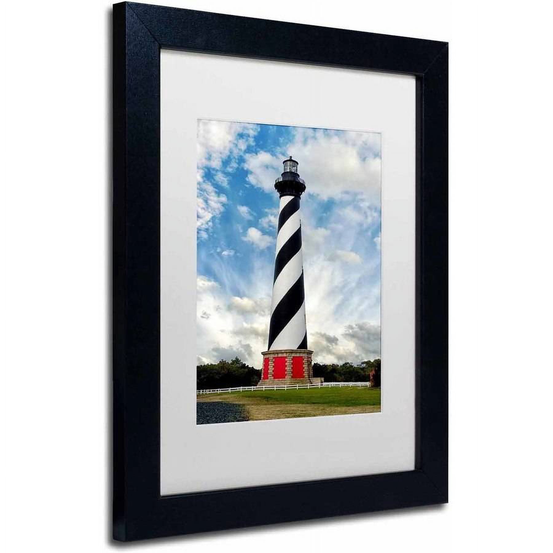 Trademark Fine Art 'Cape Hatteras Lighthouse' Canvas Art by PIPA Fine Art, White Matte, Black Frame