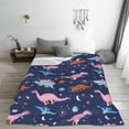 thumbnail image 5 of Cauagu Dinosaur Pattern Flannel Bed Blankets,Fleece Blanket Comfortable Air Conditioning Blanket for Sofa Bed Travel Couch & Living Room -60"x50", 5 of 8