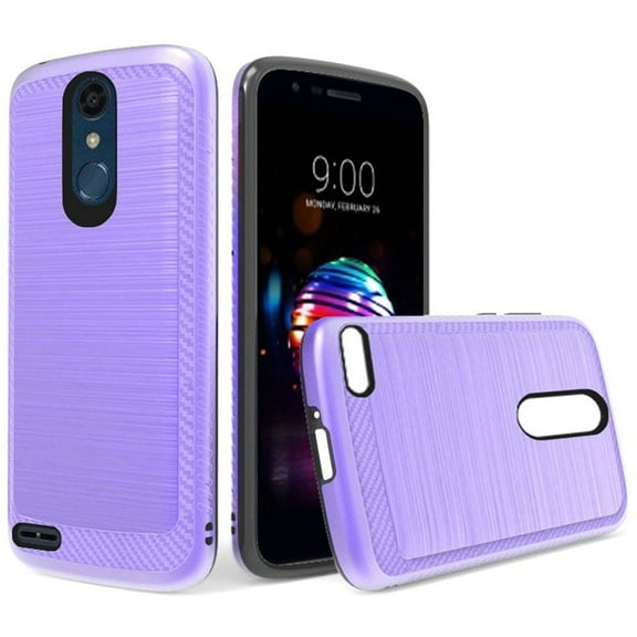 GSA Brushed Hybrid with Edge Case For LG K30 Lg K10 (2018) - Purple/Black