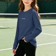 thumbnail image 5 of JOANKDMI Long Sleeve T-Shirts for Girl 3 Basic Solid Crewneck Pullover Tops Casual Activewear Athletic Shirts for School Running Sports Gym Outdoor Activities Spring Fall Wear, 5 of 7