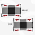thumbnail image 4 of Naloa Heart Black Buffalo Plaid Gingham Pillowcase, Throw Pillowcase, Wrinkle-Free, Stain-Resistant with Hidden Zipper for Bedroom Sofa - 16"x24", 4 of 9