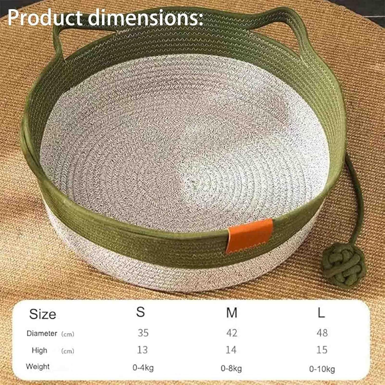 2026 New Basket for Cats with Durable Cotton Rope Weave, Lightweight All-Season Indoor Comfort and Secure Nesting Design for Relaxed Lounging