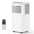 thumbnail image 1 of Aire Acondicionado Portátil 10000 BTU – 3 en 1: Frío Rápido, Deshumidificador y Ventilador – Silencioso – Mando – Pantalla LED – Temporizador 24H – Kit de Ventana – 42 m² – Blanco, 1 of 8