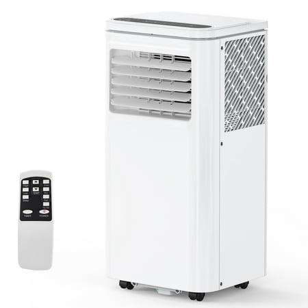 10,000 BTU Portable Air Conditioner,3-in-1 Quiet Cooling, Fast Cooling, Dehumidifier & Fan – Cools up to 450 Sq.Ft, 360° Wheels, Window Kit