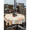 thumbnail image 2 of Outdoor Tablecloth with Umbrella Hole Zipper Orange Beige Round Tablecloth 54" Waterproof Outside Table Cloth Ocean Coral Coastal Beach Abstract Patio Table Cover Tablecloths for Picnic Party, 2 of 8