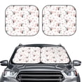thumbnail image 2 of Balery 2 Piece Heart Panda Car Windshield Sun Shade|Foldable Front Windshield Shade for Car Front Window for Most Sedans SUV Truck-Large, 2 of 7