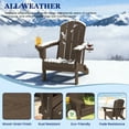 thumbnail image 4 of SERWALL Folding Adirondack Chair Set of 2 with Dual Cup Holders & Phone Holder, All-Weather HDPE Fire Pit Chairs for Outdoor, Patio, Poolside, Garden - Coffee, 4 of 13