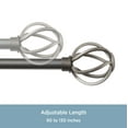 thumbnail image 5 of Kenney Cage Adjustable Steel Curtain Rod 90-130 Inch, 5/8 Inch Diameter, Pewter Finish, 5 of 5