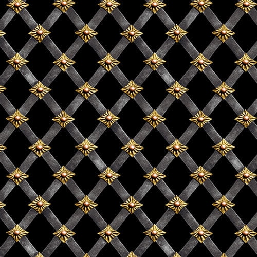 Full Steam Ahead Digital Lattice Cotton Fabric