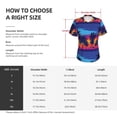 thumbnail image 4 of Honeii Beach with Palm Trees Print Women's Classic V-Neck T-Shirt,Womens Fashion Tops,Stylish Everyday Top for Women, Casual Summer Spring Outfits Clothes-3X-Large, 4 of 5