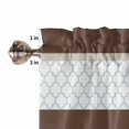 thumbnail image 5 of Living Room Curtains 72 Inches length, Blue Brown Morocco Window Treatment Curtain Drapes, Geometric Stripes Aqua Stitching Light Filtering Drapes for Bedroom Laundry Room, 52"x72", 2 Panels, 5 of 7