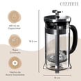 thumbnail image 3 of Cafetera Francesa Cazzenie Bristol 600 ml, 3 of 7