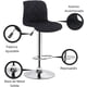 thumbnail image 5 of Set de 2 Bancos para Barra de Cocina FRATELLO MUEBLES Toretto color Negro, 5 of 7
