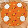 thumbnail image 2 of Tablecloth American Food Pattern Burger Hamburger Sandwich Breakfast Junk Food Theme Waterproof Round Cover for Foodies, 2 of 7